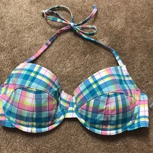 J Crew multi-colored bikini top